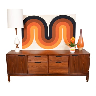 Mid Century Modernist Walnut Sideboard | Room Divider | Office Credenza