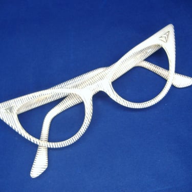 RESERVED for JORDAN -Vintage Retro Illusion Cat Eye Glasses Eyeglasses Or Sunglasses 1950s Pointy Frame 