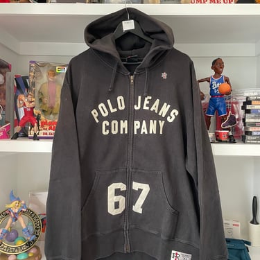 Vintage Polo RL Jeans Zip Up hoodie size XL