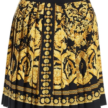 Versace Barocco Pleated Mini Skirt Women