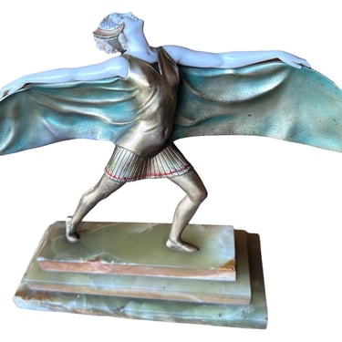 Ferdinand Preiss, circa 1925 'Bat Dancer' Cold Painted Bronze Sculpture Art Deco