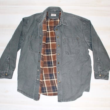 Vintage Utility Jacket, Work Jacket, Workwear, Flannel Lined, Field Coat, Carhartt Style, Unisex, Mens, Womens, Oversized, Grunge 
