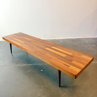 Vintage Mid Century Modern walnut extra  long coffee table 