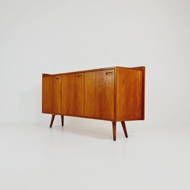 Rare Scandinavian Vintage Teak Sideboard left Corner-fit, 1960s 