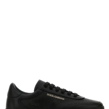 Dolce & Gabbana Men Black Leather Saint Tropez Sneakers