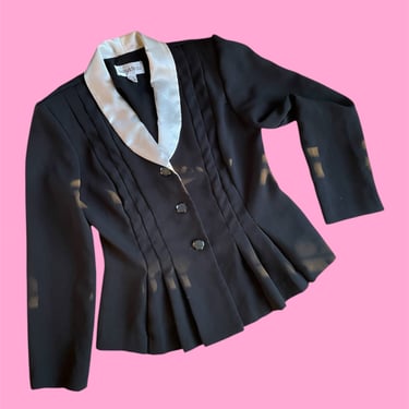 Vintage Pleated Blazer Top