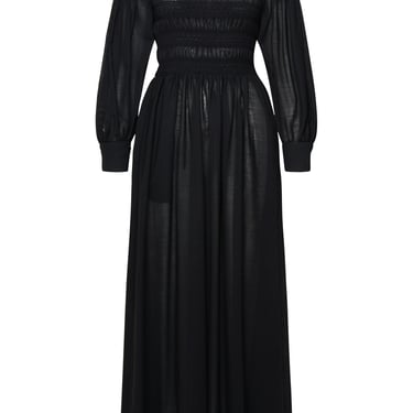 Max Mara Donna Black Virgin Wool Dress