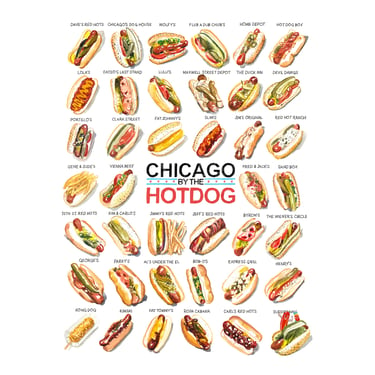 Chicago Hot Dog 13x19 Print