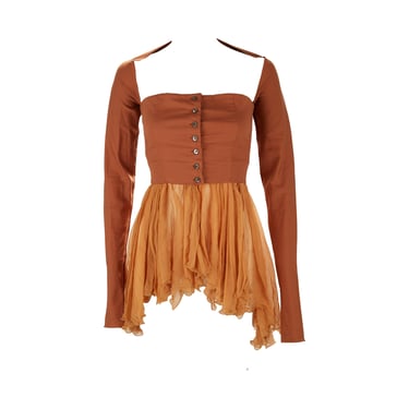Dolce &amp; Gabbana Orange Button Dress