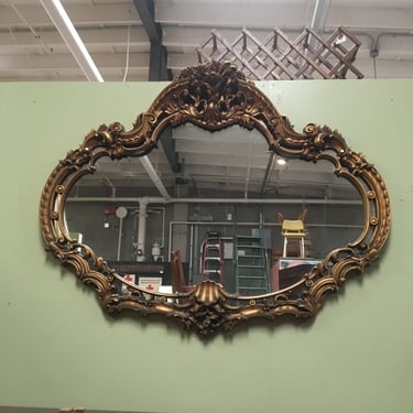 Vintage Gold Hollywood Regency Mirror