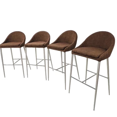 #1552 Set of 4 Upholstered Bar Stools