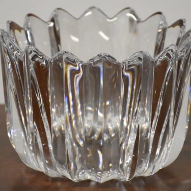 Orrefors 7.5” Crystal Glass Swedish Bowl 