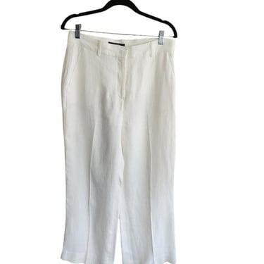Vintage 2000s Max Mara Weekend Linen Pants White Trousers / Medium 