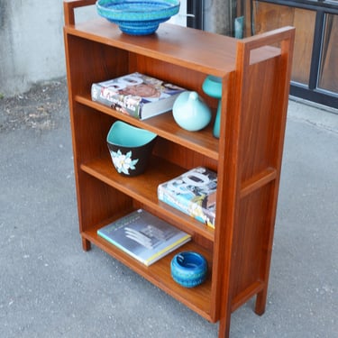 Sweet Quality Teak All Wood Book Shelf w/ A Frame Legs