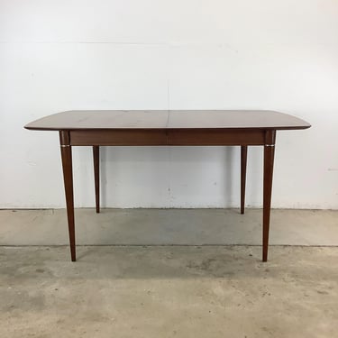 Mid-Century Walnut Dining Table with Leaf 