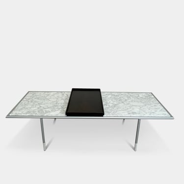 Artelano Carrara Marble Coffee Table With Wood Tray