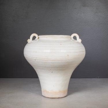 White Ceramic Milk Pottery with Handles