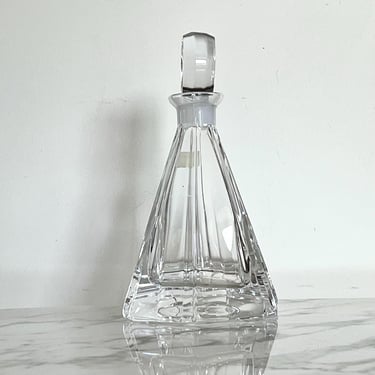 Pyramid shape crystal decanter by VAV Italy 