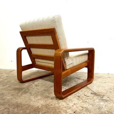 Vintage Scandinavian Bent Teak Lounge Chair by HW Klein for Bramin Mobler Mid Century Teak Chair 