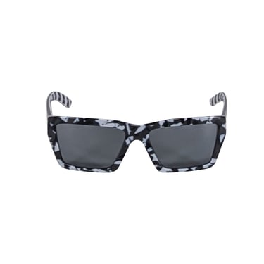 Prada - Black & White Rectangle Frame Sunglasses