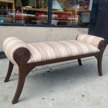 Willy Nilly | Custom Made Bench with Classic Striped Fabric