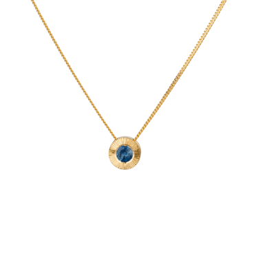 Denim Blue Montana Sapphire Medium Aurora Necklace — Corey Egan Trunk Show