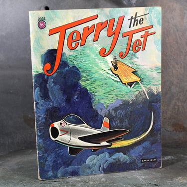 Jerry the Jet by John Buerger, 1964 | Illustrated by Ted Raymond & Ben Evans | Saalfield Publishing | Mid-Century Children's Picture Book 