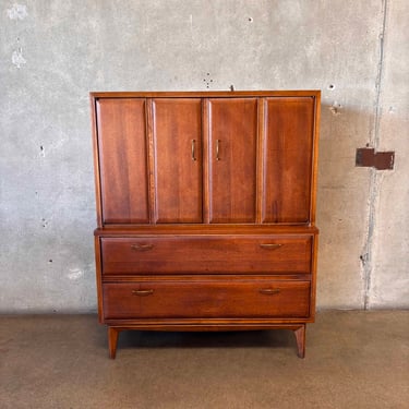 Mid Century Modern Lane Alta Vista Walnut Highboy