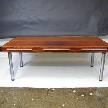 Dyrlund Rosewood & Stainless Steel Executive Desk