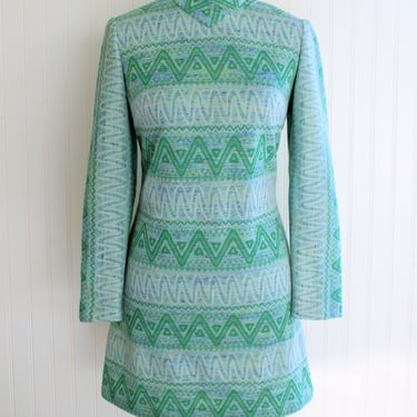 1970s - Mod Stripe - Mini - Tunic - Size M 