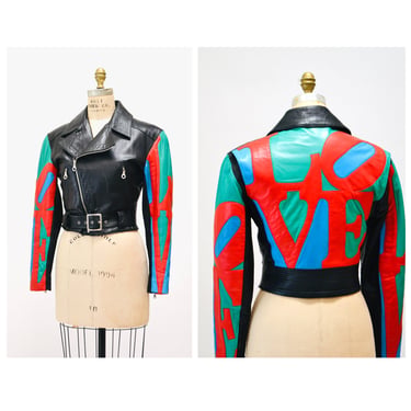 90s Vintage Black Leather Motorcycle Jacket by North | Hooked on