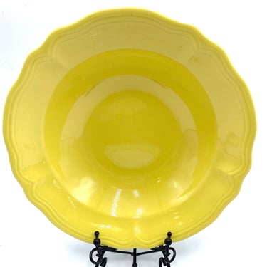 Buttercup Federalist Ironstone Yellow Serving Vegetable Bowl, No. 4239, 4-7, Made in Japan, Dishwasher Safe Oven Proof, Scalloped, Vintage 