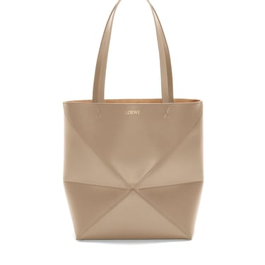 Loewe Women Puzzle Fold Tote Bag In Polished Calfskin