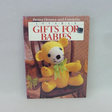 Lovable Gifts for Babies (1985) by Better Homes and Gardens - Teddy Bear Cross Stitch Knit Crochet Bibs Blankets - Vintage 1980s Craft Book 