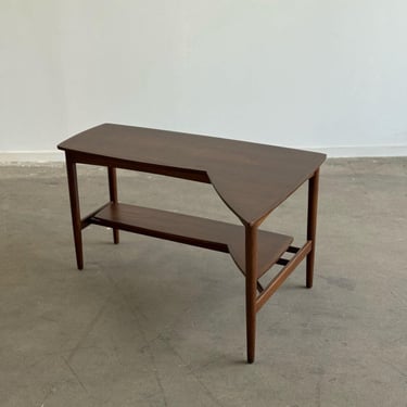 Vintage Danish Modern Corner Bookcase 
