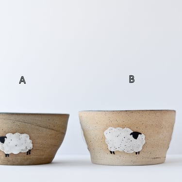 Medium Sheep Bowls with 4 Sheep | Handmade Pottery 