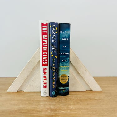 Vintage Architectural Concrete Bookends - Pair 