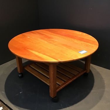 Rolling Circular Coffee Table (Seattle)