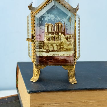 Antique Belle Époque Notre Dame de Paris Souvenir Jewelry Box