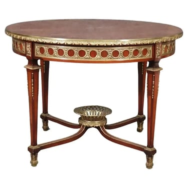 Fine Bronze Mounted Satinwood and Kingwood Center Table in The manner Weisweiler