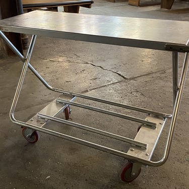 Industrial Stainless Steel Rolling Cart w Tube Base