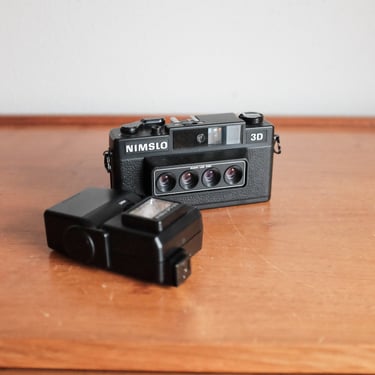 Vintage Nimslo 3D camera & Flash 