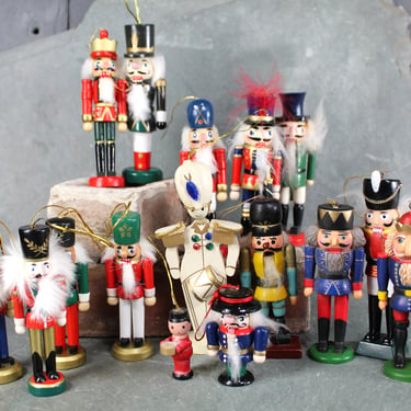 Vintage Lot of Toy Soldier Ornaments | Set of 19 | Vintage Christmas Ornaments from Different Eras 
