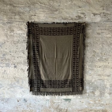 Vintage Decorative Throw Wool Blanket 63” x 48” 