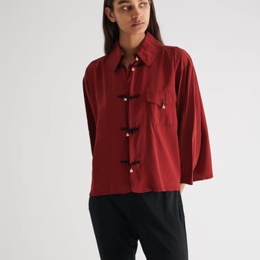 JPG Junior Pinstripe Red Blouse