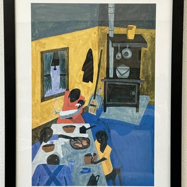 Jacob Lawrence "Family Living in Harlem"