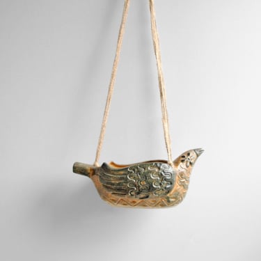 Vintage Hanging Bird Planter, Bird Plant Pot made in Japan for Counterpoint San Francisco 