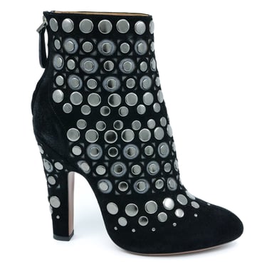 Alaia Studded Suede Boots, 37.5