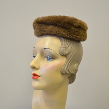 1950s Dowa for Joseph Horne Brown Fur Hat 