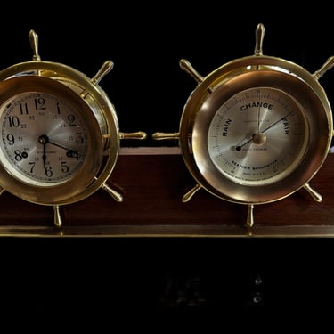 #Seth Thomas Barometer and Clock Duo